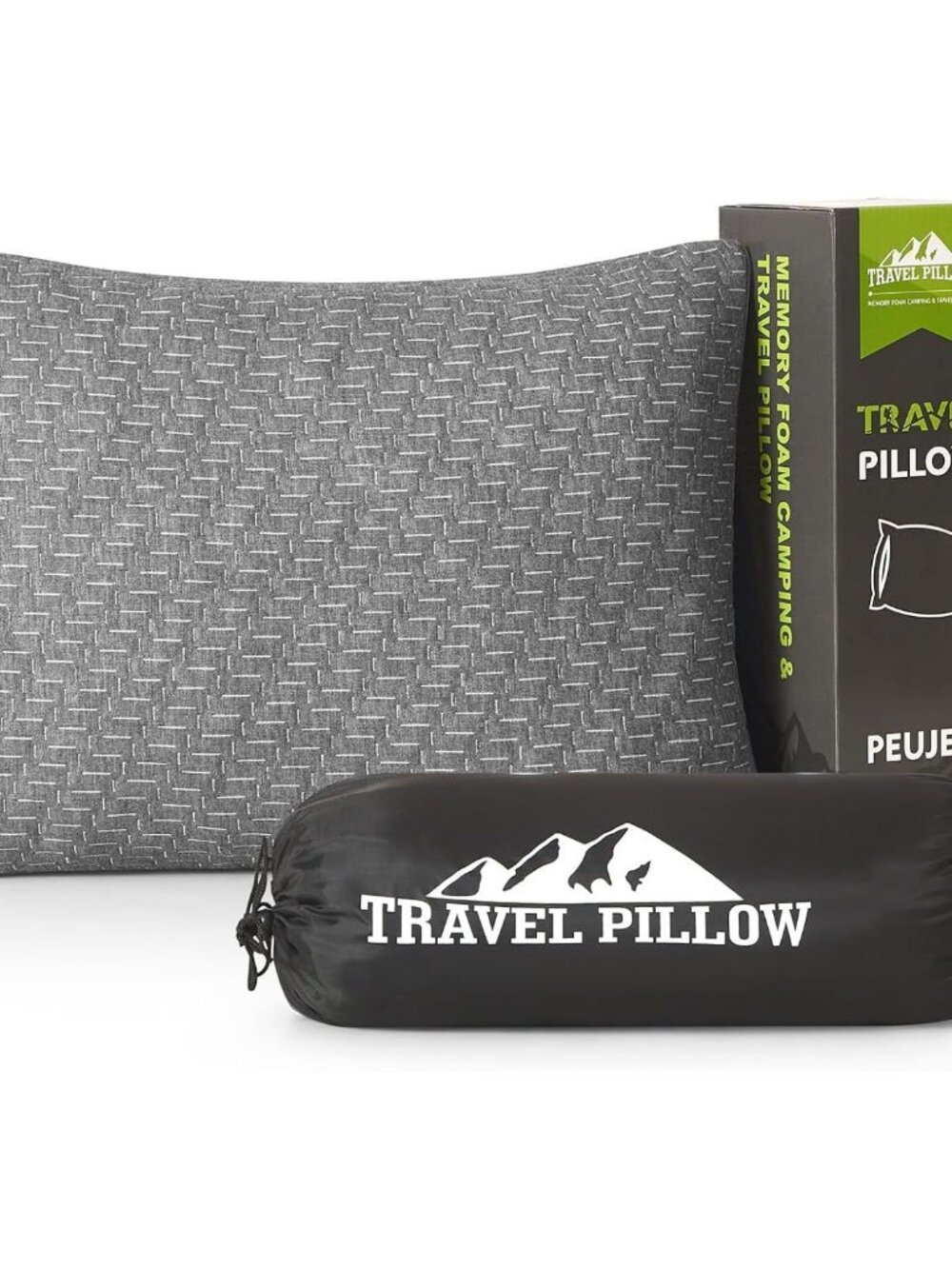 Small Shredded Memory Foam Pillow, Camping Pillow Travel Pillow